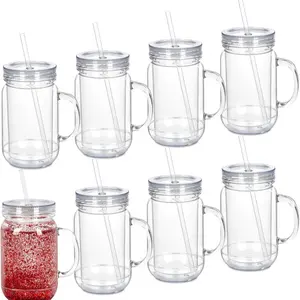 20oz Snow Globe Mugs with Handle and Straw for Drinking Ideal for a Unique Gift Option