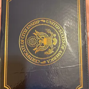 USA Citizens Certificate Holder - Premium Design with Golden Seal of Citizenship for Secure Storage