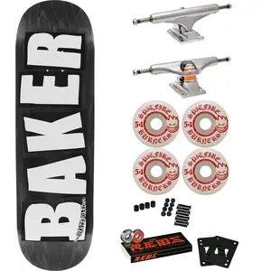 Baker Skateboard Complete B2 Black 8.5" Spitfire, Independent, Bones Reds