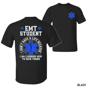 EMT Student T-Shirt, Star of Life Training Graphic, Rescue Wear Graphic Shirt for EMS Trainees & Paramedic Students, Gift for Future First Responders