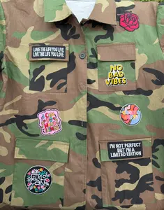 Camo jacket with patches