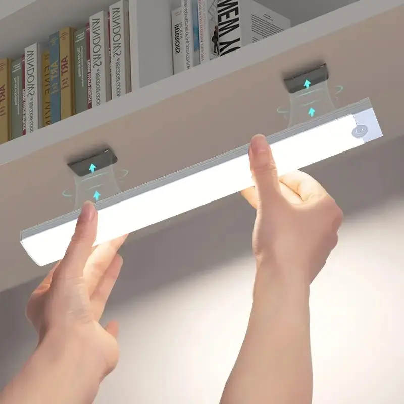 USB Rechargeable Motion Sensor LED Light, Motion Sensor Lamp, 1 Count LED Under-Cabinet Light, LED Motion-Activated Light for Kitchen, Living Room, Bedroom and Home Decor, Interior Lights