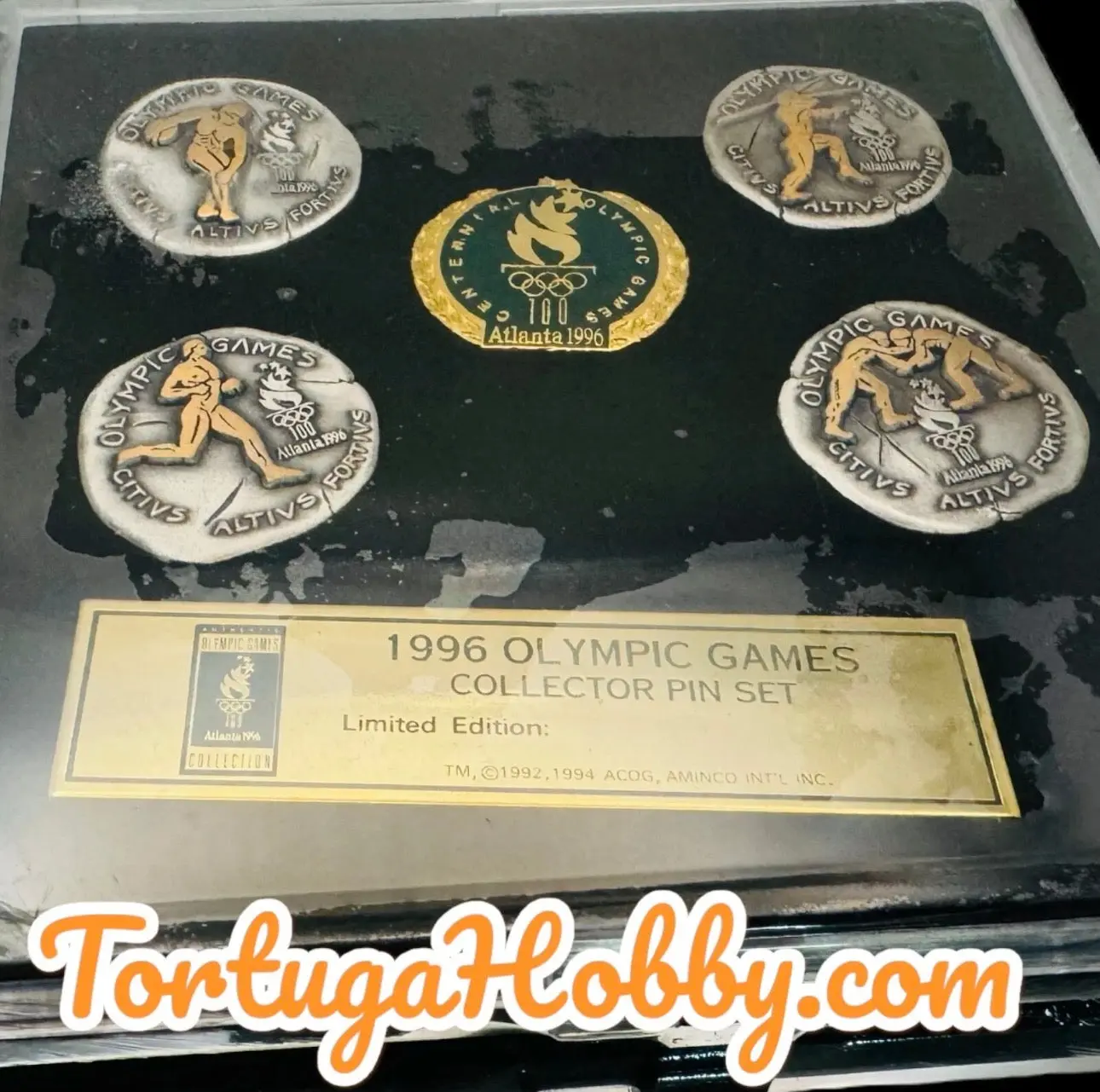 1996 OLYMPIC GAMES ANCIENT GREEK PIN SET - Almost 30 Years Old. Rare Find!