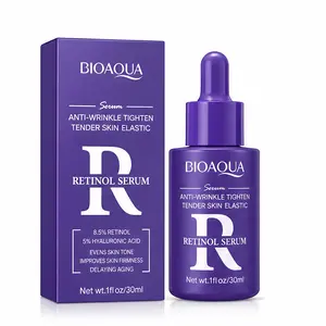 Retinol Facial Serum with Hyaluronic Acid - 1 oz/30ml Silky, Smooth, Gentle for Sensitive Skin, Firming, Evening Skin Tone, Radiant Moisture, Daily Use