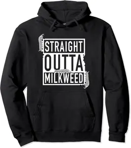 Straight Outta Milkweed - Funny Monarch Caterpillar Gardener Pullover Hoodie - Joelalbe Shop 27B08CC5THWQ