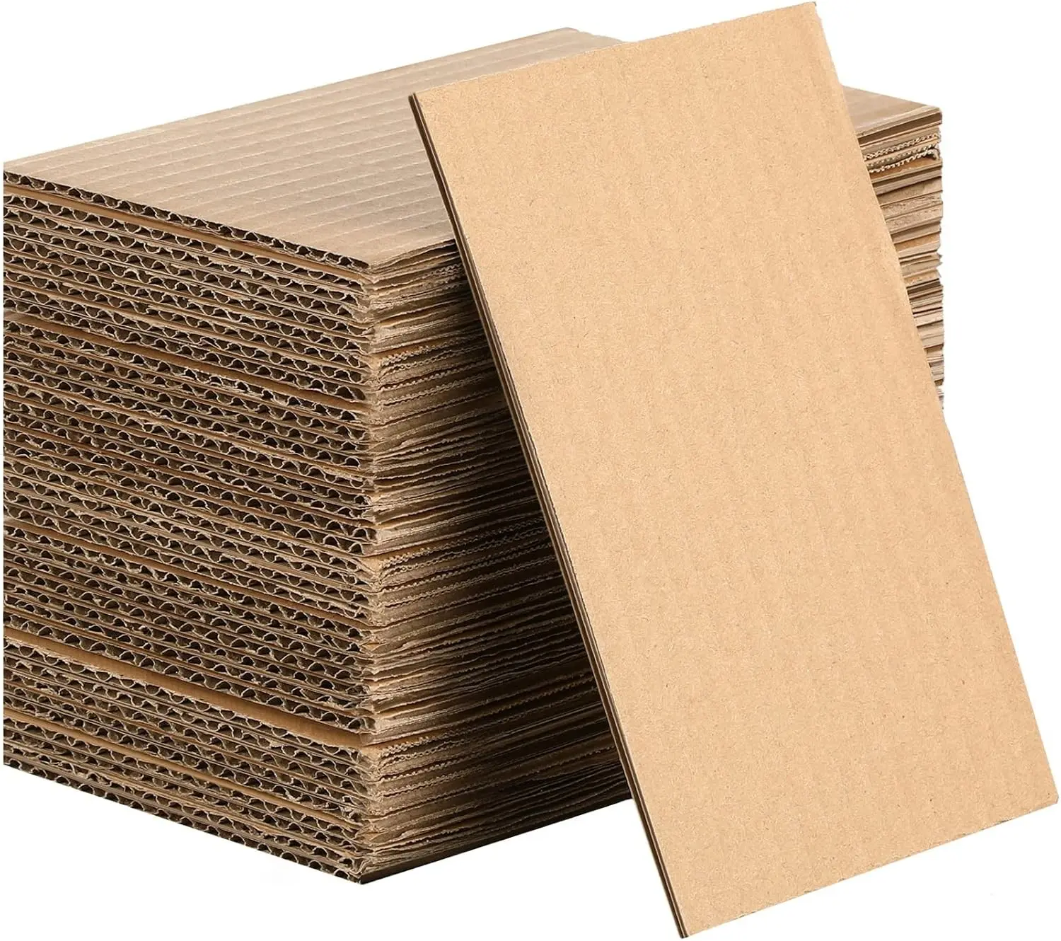 50 Pack 4 x 6 Inch Brown Corrugated Cardboard Sheets Flat Hard Inserts Separators for Shipping Mailing Packing Art Projects DIY Crafts Back to School Classroom Supplies