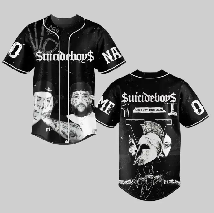 Personalized Suicideboys G59 Baseball Jersey | Custom Name & Number Underground Hip Hop Concert Merch & Streetwear