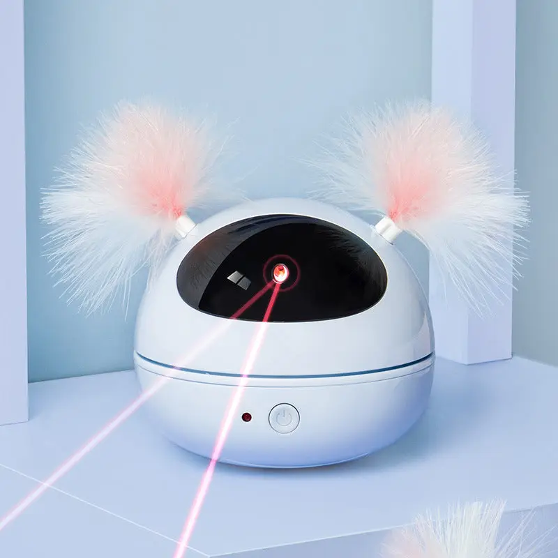 Automatic Laser Cat Toy - Interactive Feather Spinner