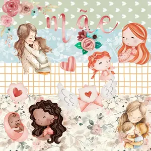 Mother's Day Themed Sticker & Background Paper Pad, Sticker Packs, 20 Sheets(100+ Non Diecut Stickers and 16pc Background Paperpad), Suitable for DIY Scrapbooking, Greeting Card, Album Decor