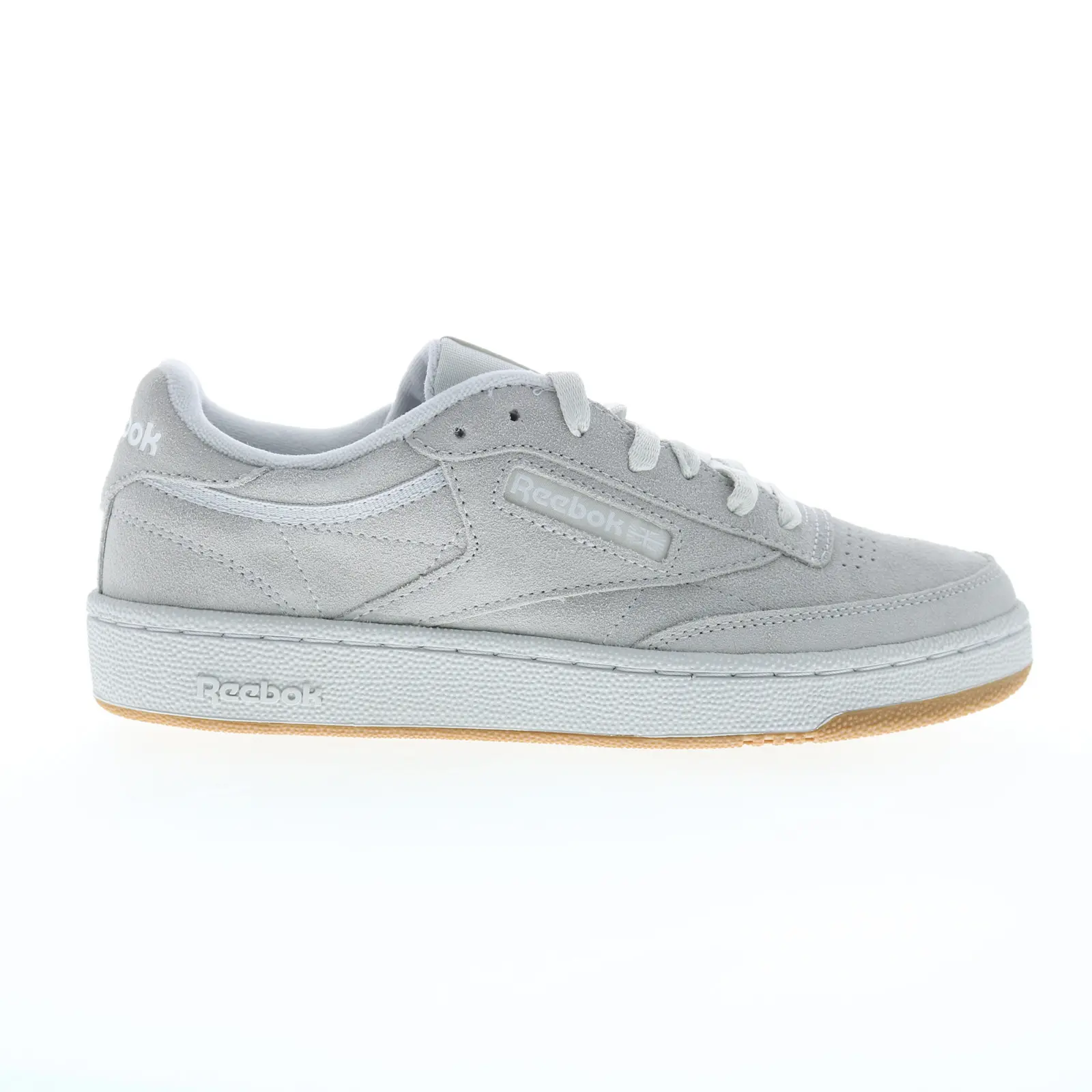 Reebok Club C 85 Mens Gray Suede Lace Up Lifestyle Sneakers Shoes