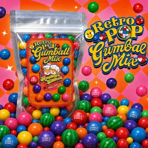 Retro Pop Gumball Mix – Classic Candy Shop Vibes with Berry Blast, Cotton Candy, and More