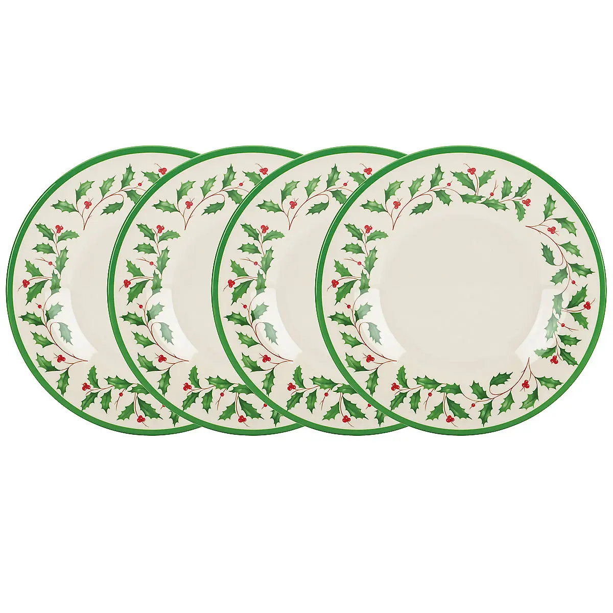 Lenox 863668 Holiday Melamine Accent Plate Set - 4-Piece Dinnerware Set