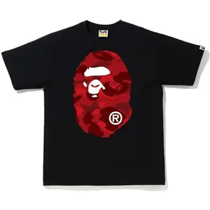 BAPE Color Camo Big Ape Head Tee Black/Red (men) by StockX