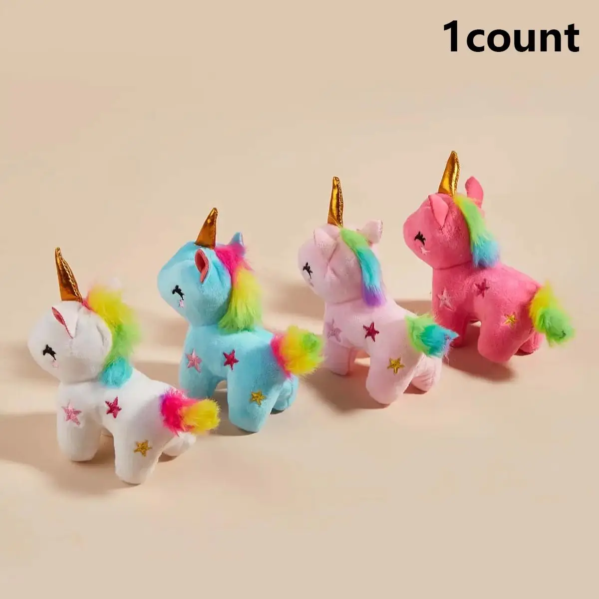 Random Color Mini Cartoon Unicorn Shaped Pet Plush Toy, Cute Pets Chew Toy, Pet Interactive Toy, Dog & Cat Accessories