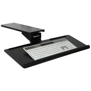 Adjustable Keyboard Tray and Mouse Platform w/ Wrist Rest Pad