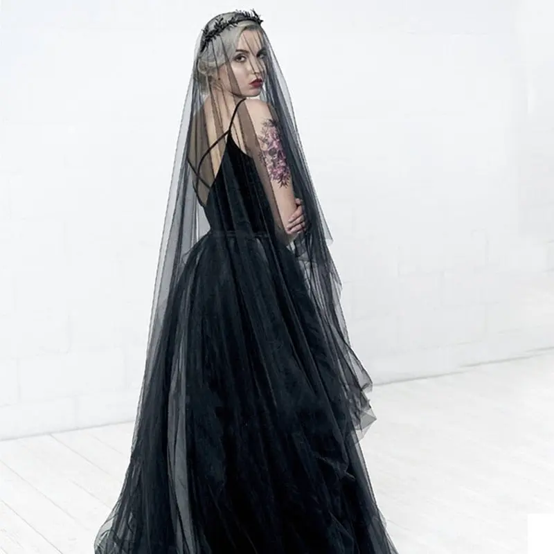 Bridal Black Veil