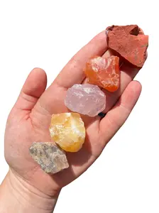 Set of Raw Zodiac Stones for Cancer Sign