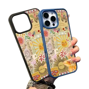 Chic Magnetic Case for iPhone 17 Pro Max 17 Air 17Pro 16 15 14 13 12 11 Pro Max Sunflower Collage MagSafe Ready, Anti-Slip, Ultra Thin |   Aesthetic Touch for Daily Use Smartphone Cellphone Screen Protector