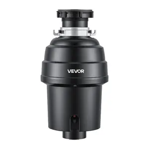 VEVOR Food Waste Garbage Disposal, 1HP 3500RPM Motor, Continuous Feed Kitchen Sink Garbage Disposer, EZ Connect Food Waste Grinding System with Sound Reduction Power Cord for Kitchens