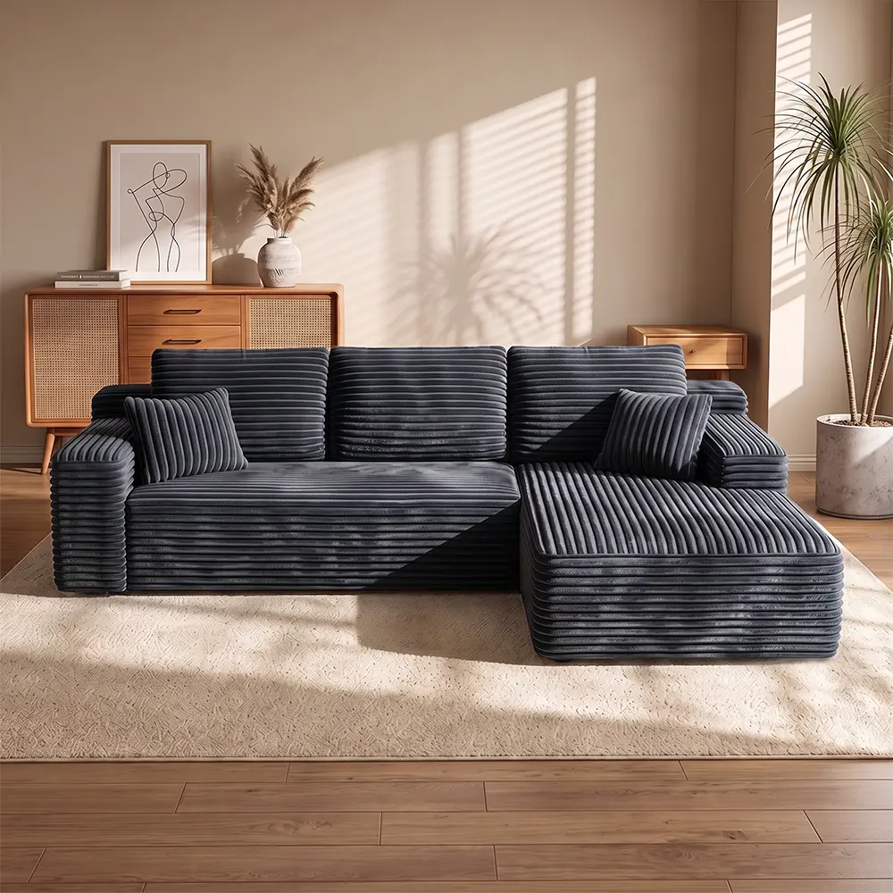 96in‑Gray Right Chaise