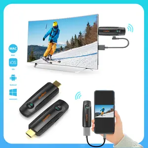 Wireless HDMI Transmitter and Receiver 330FT/100M, Plug & Play 2.4G/5G Wireless HDMI Extender Kit, 1080P Full HD Video Transmission System for TV, Projector, Laptop, PC, Camera, Low Latency