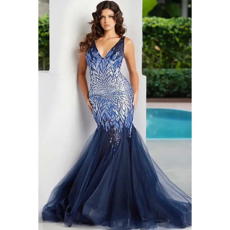 boat neck mermaid dress Sequins Boat Neck Beads Sleeve Mermaid Fishtail Dress