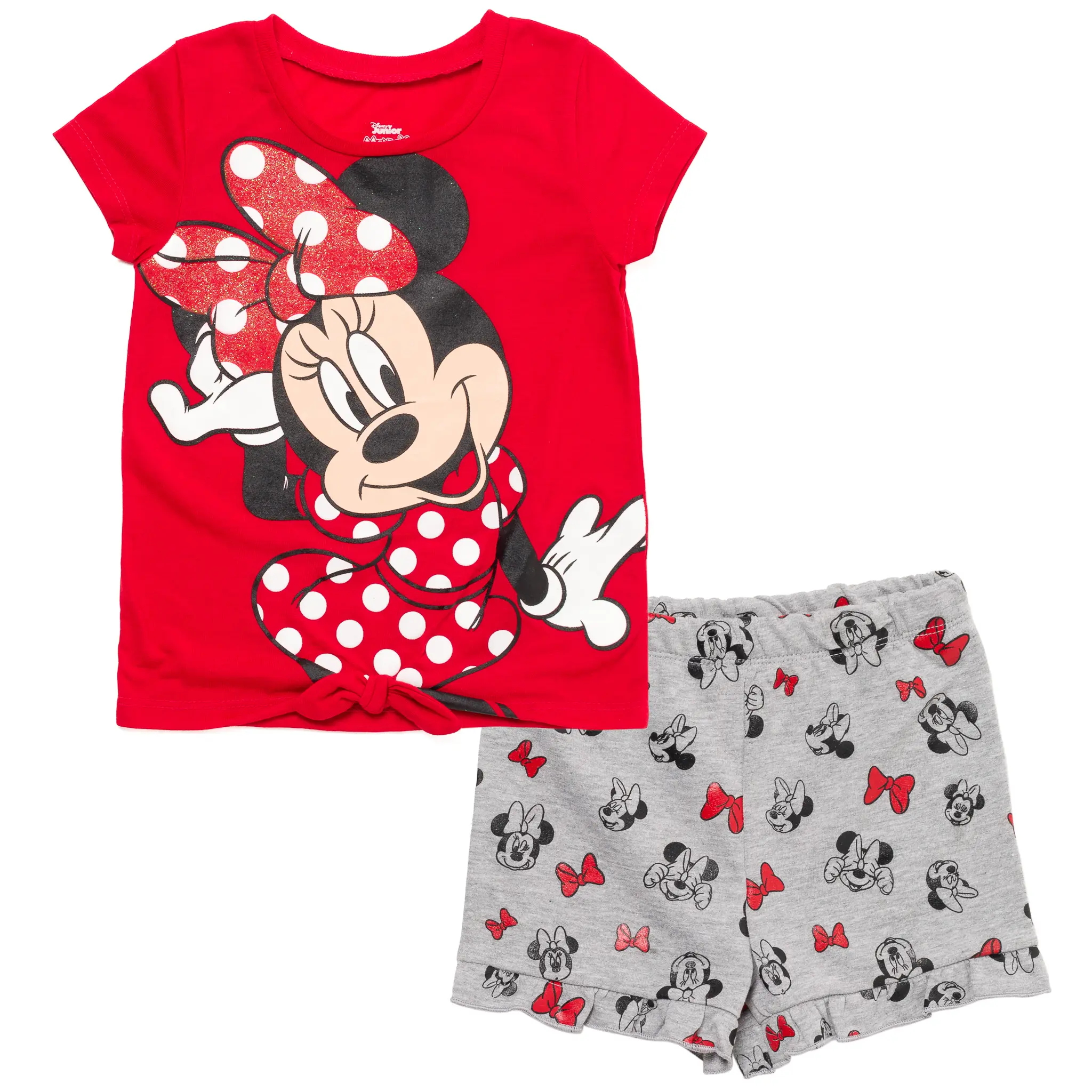 Disney Minnie Mouse Girls' 2-Piece T-Shirt and Shorts Set for Baby & Kids