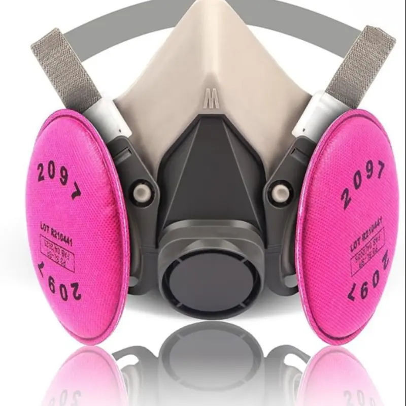 Half Face Cover Respirator Mask, Reusable Gas Masks with 2pcs 2097 Filters, Ideal for Painting, Welding, Sanding, Chemical Protection, Dustproof Gasproof Mask, Protective Mask, Safety Gear
