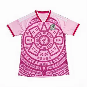 2026 Mexico Edittion Pink Color Soccer Jersey, Unisex Soccer Jersey For Couple Matching, Vintage Streetwear Soccer Jersey, Perfect Gifts, Sports Top, Gym Athletic Clothes
