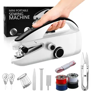 Handheld Sewing Machine,Two dear,Mini sewing machine,Easy to Use for Beginners and   Suitable for Clothes,Fabrics and   Suitable(Black)