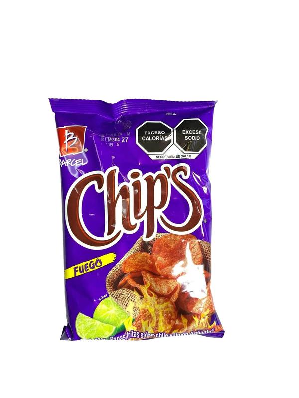 10 - PK BARCEL CHIPS FUEGO, Sabritas Chips, Snack Crispy Crunchy Bite - 52 GRAMS PER BAG - MEXICAN CHIPS - PAPITAS MEXICANAS - SABRITAS MEXICANAS