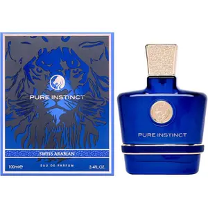 Swiss Arabian Pure Instinct Eau de Parfum – Long-Lasting Arabic Perfume for Men with Pink Pepper, Cardamom, Mint, Pineapple & Vanilla – Fresh Spicy Woody Scent – 3.4 oz (100 ml)