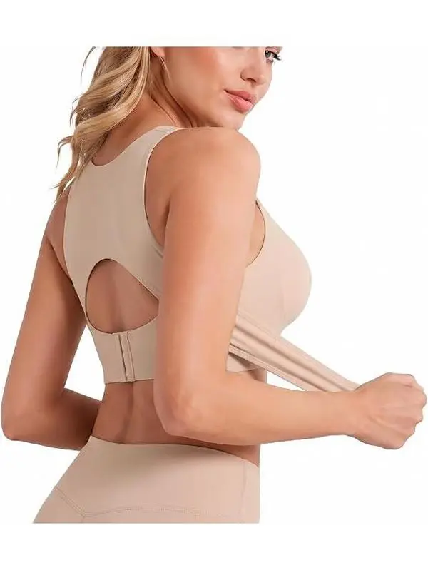 PoseFree Posture Support Bra for Women, Wireless Cross-Back Full Coverage Wireless Posture Bra with X-Back Support, Fixed Pads, Wide Straps, Adjustable Wrap Bands and Wide Underband for Everyday Wear