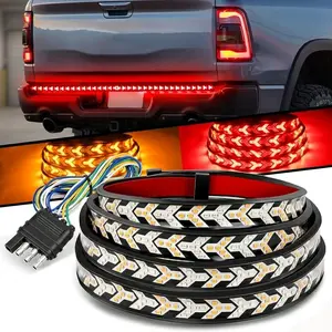 Universal 60" LED Tailgate Light Bar, Sequential Turn Signal & Brake Light Strip, Plug-and-Play IP67 Waterproof Truck Accessories for Ford F150 F250, RAM 1500, Chevy Silverado, SUV