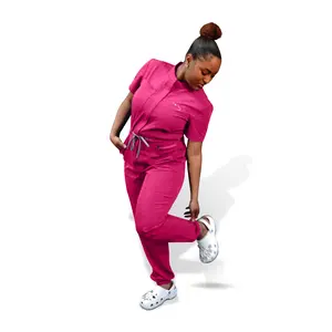 House Of Scrubs Romper for Women - Pink, Comfortable Womenswear, Workwear, Hospital, Overalls Style