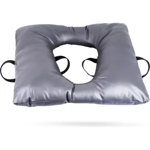 Bedside Commode Seat Cushion, Commode Padded Seat for Elderly, Soft Seat Cover with Clips and Fixing Straps, Toilet Seat Cushion 16.5" x 16.5"