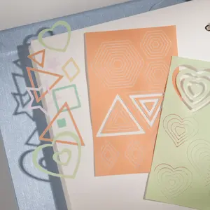 2 styles, 1 pack 40 die cut border stickers, frame, geometric patterns, dopamine colour theme, minimalist style, double materials PET synthetic paper, self adhesive, DIY journal decoration, scrapbook notebook sticker pack