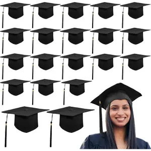 20 Pcs Graduation Cap 2026 Graduation Hat with Tassel Adult Sublimation Cap Bulk Adjustable Brim Matte for Men Women