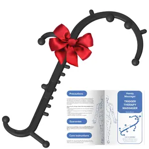 Deep Tissue Back & Neck Massager - Back Massager Stick for Pain Relief, Muscle Knot Remover, Trigger Point Massage Tool for Full Body, Shoulders, Legs - Pressure Point Massage Tool (Black)