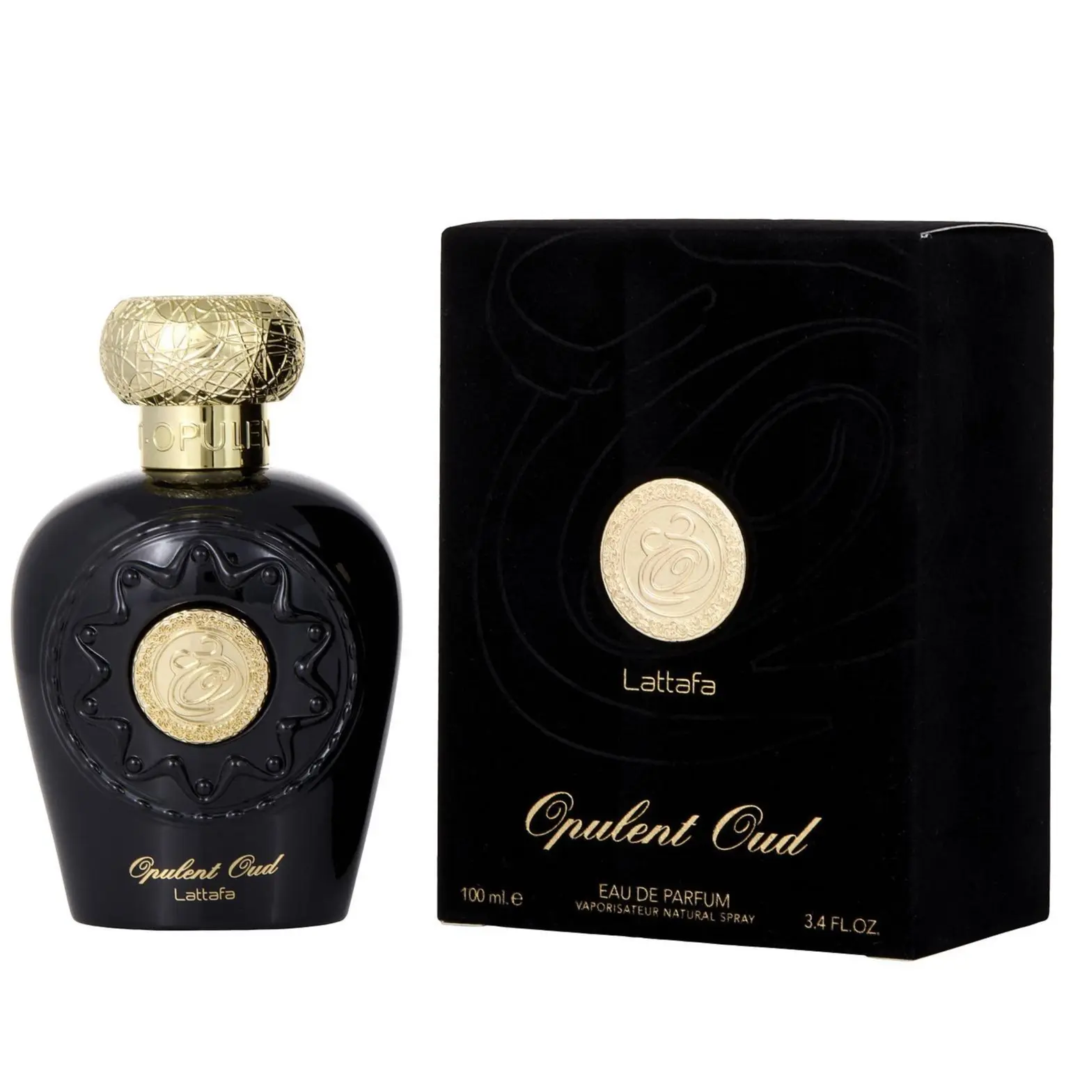 Lattafa Opulent Oud for Unisex Eau de Parfum Spray, 3.4 Ounce