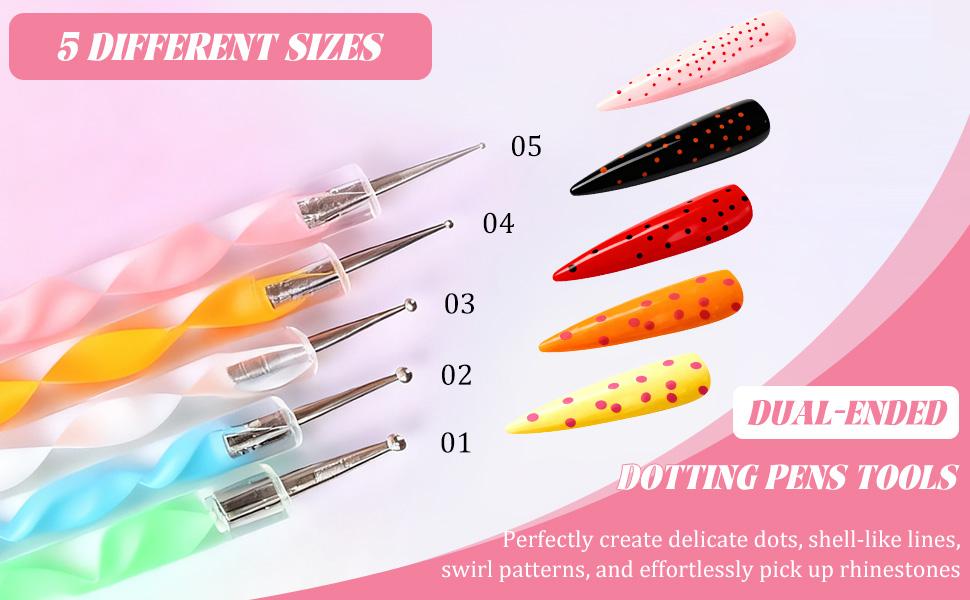 25PCS Lightweight Professional Nail Art Tools Kit - Includes Brushes, Stand, Dotting Tools, Striping Liner Drawing Pens, Jelly Glue, Tweezers & Sequins for Nail Beauty Care