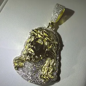Chubs-Vermeil 925 VVS1 Moissanite Jesus Head