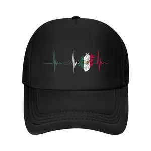 Mexico Heart Mexico Flag Heartbeat EKG Pulse Mexican Pride Baseball Cap