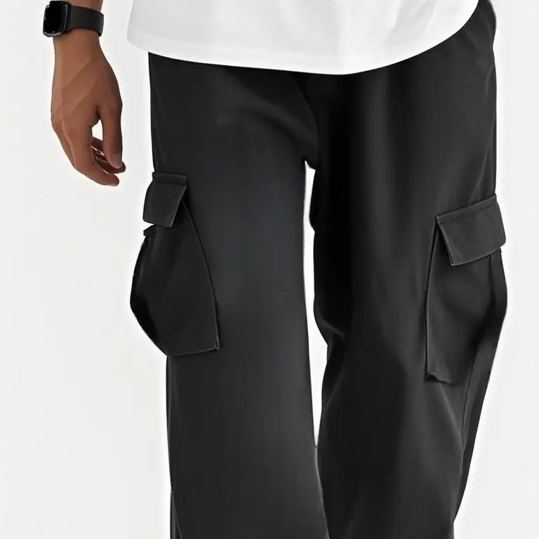 Men's Durable Carpenter Jeans - Heavyweight Cotton Blend, Practical Tool Pockets, Loose Silhouette, Made for Farmers' Markets & Spring Hiking