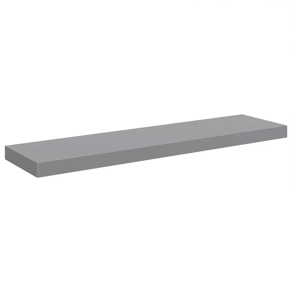 vidaXL Wall Shelf, Floating Shelf, Display Shelf, Wall Mounted Shelf for Book DVD Photo Frame Trophy Planter Pot Decorations, Modern, Gray 323859