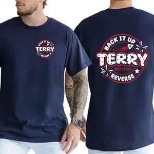 Put It In Reverse Terry Shirt, Funny 4th Of July Fireworks Tee, 2 Sided American Culture Meme Graphic T-Shirt, Full Sizes Casual Summer Outfit