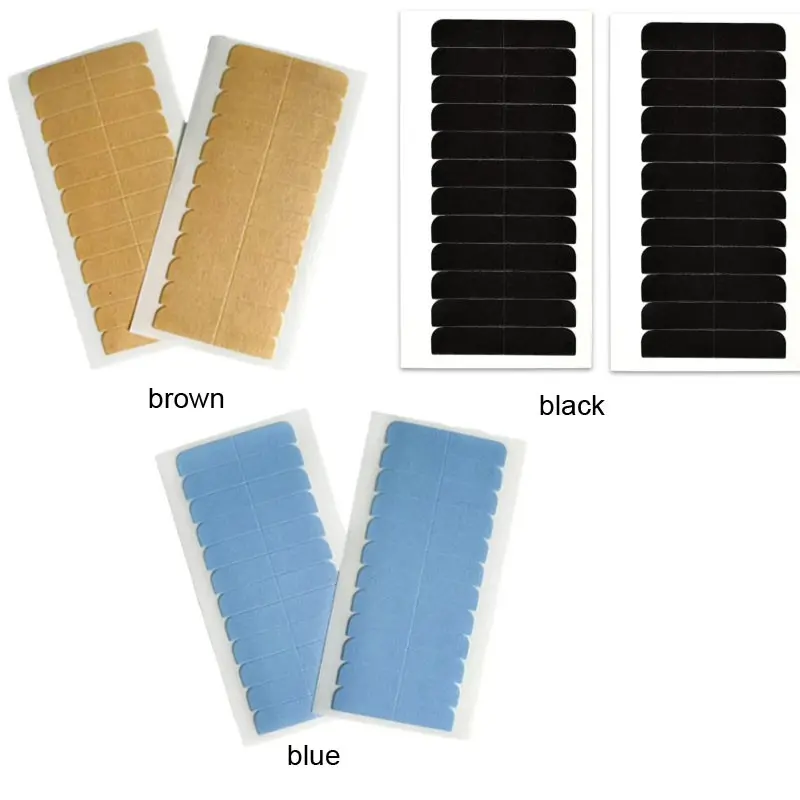 6 Sheets (72 Pieces) Double Sided Replacement Tape for Hair Extensions, Wigs or Hairpieces, Premium Wig Adhesive, Strong Adhesive Tape for Secure Attachment, Reusable and Durable, for Hair Weft Extensions, for Hair Weave Extensions