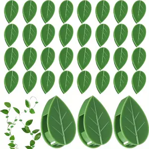 60 Pcs Plant Wall Clips, Plant Climbing Wall Fixture Clips, Wall Vines Fixing Clips with 72 Adhesive Stickers, Self-Adhesive Plant Fixer for Vine Support and Indoor Outdoor Decoration, Garden Supplies