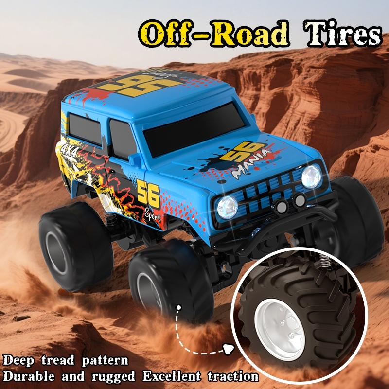 Mini RC Truck 1:64 Scale Monster Truck Remote Control Car with Lights 2.4 GHz Mini Alloy Remote Control Adjustable Speed and Steering Red Blue Green Compact On-the-Go Design Mini RC Truck 1:64 Scale Monster Truck Remote Control Car with Lights 2.4 GHz Mini Alloy Remote Control Adjustable Speed and Steering Red Blue Green Compact On-the-Go Design