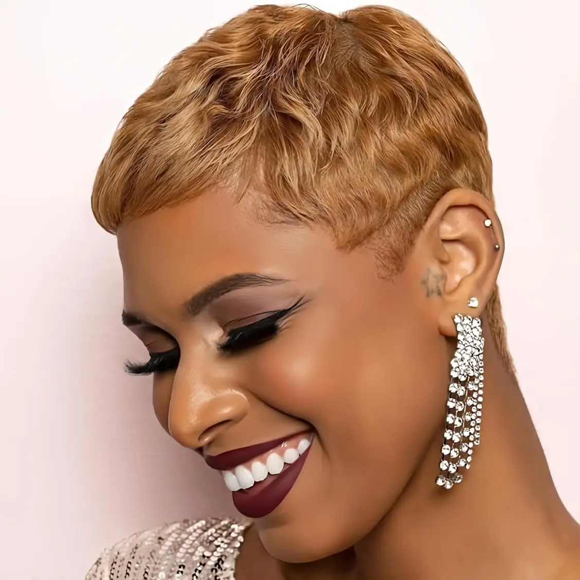 Beisd Short Pixie Cut Hair Natural Synthetic Wigs for Women Heat Resistant Wig Natural Hair Women'S Fashion Wig BeiSD & Beauty.Wig